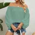 thumbnail image 1 of Babysbule Womens Tops Fashion Fashion Womens Tops Long Sleeve Cold Shoulder Solid Blouse Shirt T-Shirt Tops, 1 of 8