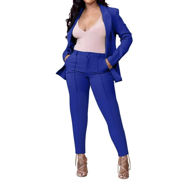 Babysbule Womens Tops Sets Blouse Women's Long Sleeve Suit Pants Casual Elegant Business Suit Sets Fall Saving