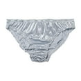 thumbnail image 1 of Babysbule Womens Underwear Women's Satin Panties Mid Waist Wavy Cotton Crotch Briefs, 1 of 5