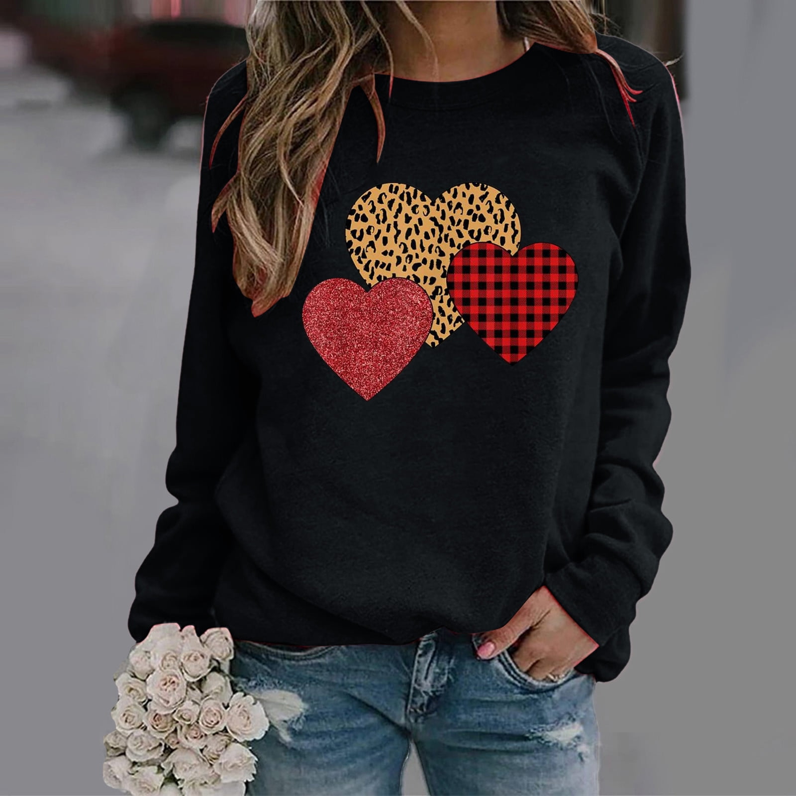 Babysbule Womens Valentine's Day New Arrivals Tops Women Casual Long