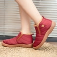 thumbnail image 1 of Babysbule Womens Winter Boots ShoesWomen's Shoes Snow Boots Winter Low Snow Boots Thick Bottom Snow Boots Women Water Proof Non-slip Padded Thickening Warm Cotton Shoes Plus Size Women's Shoes, 1 of 6