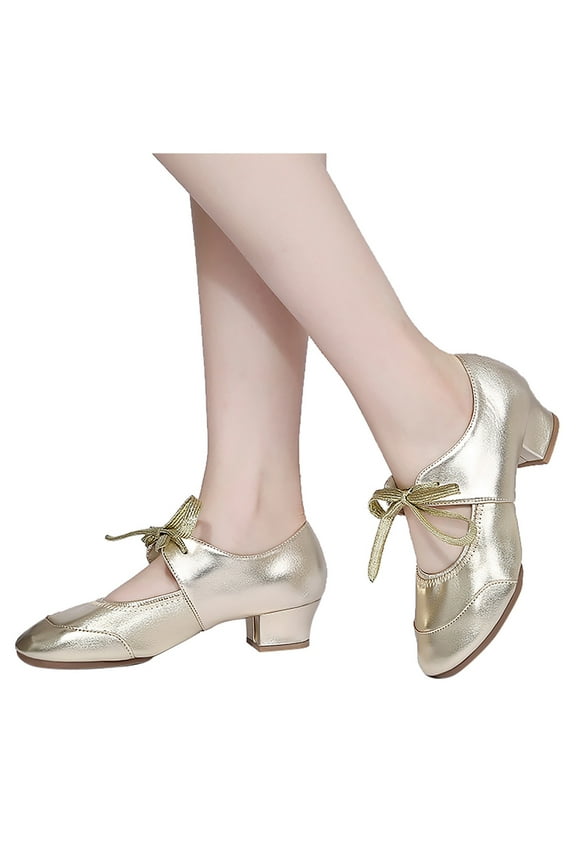 Womens Winter Shoes Lady Style Shallow Mouth Modern Dance Latin Dance Square Dance Shoe Low Top Soft Shoes