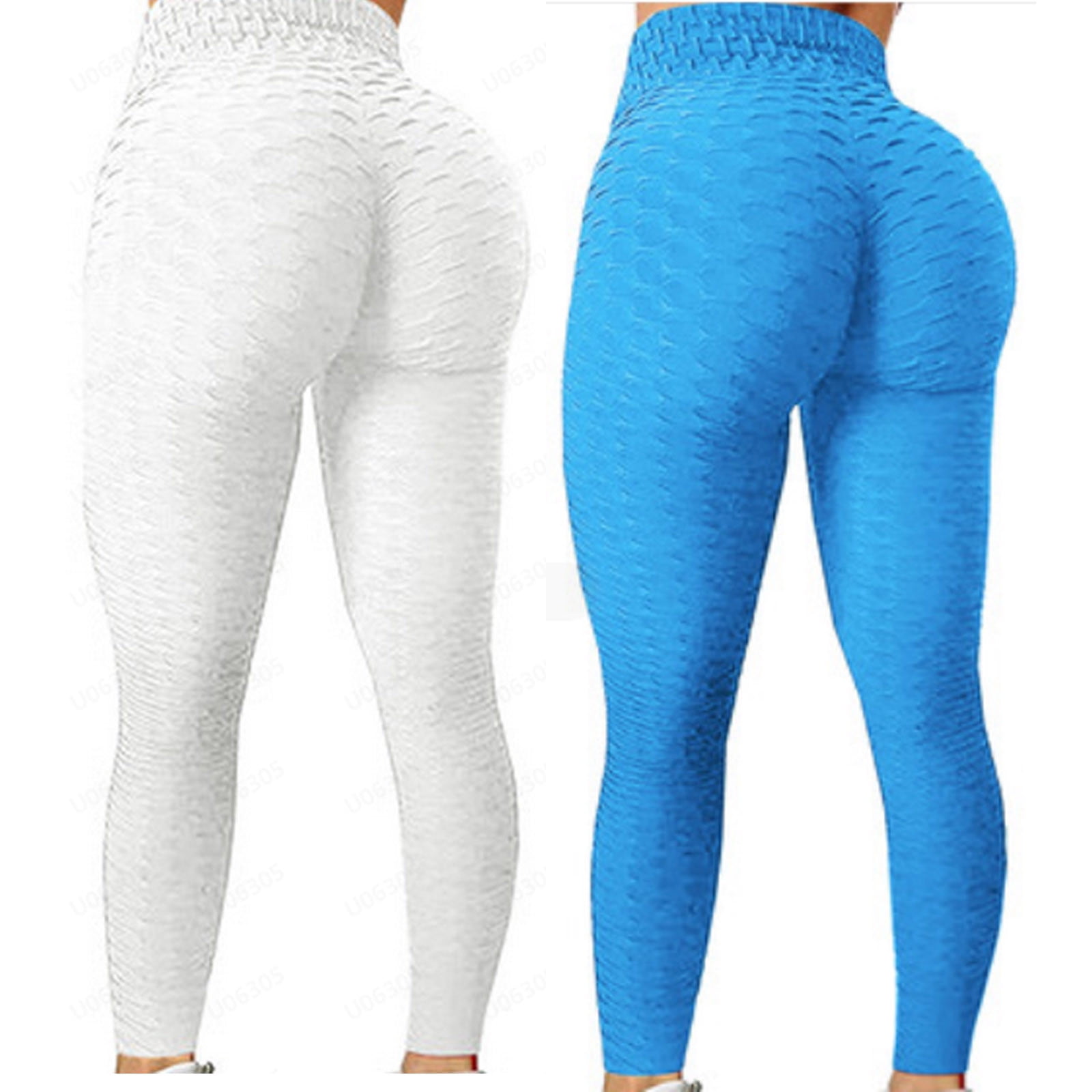 Babysbule Womens Yoga Pants Clearance 2PC Women's Bubble Hip Lifting