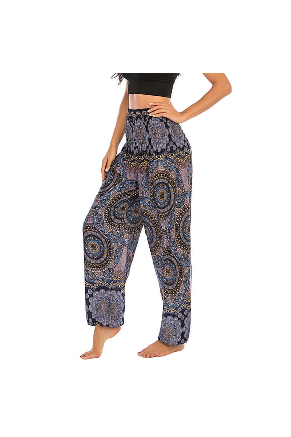 Womens Yoga Pants Men Women Thai Harem Trousers Boho Festival Hippy Smock High Waist Yoga Pants