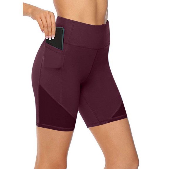 Babysbule Womens Yoga Pants Women's High Waist Yoga Short Abdomen Control Training Running Yoga Pants