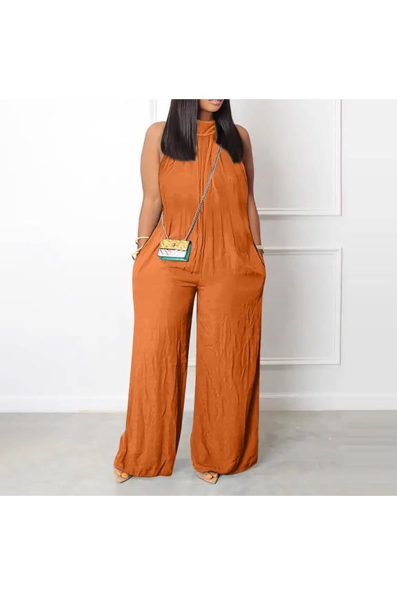 Babysbule Women's Casual Wide Leg Jumpsuit