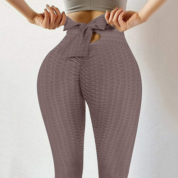 YUNAFFT Yoga Pants for Women Clearance Plus Size Women's High Waist Solid Color Tight Fitness Yoga Pants Nude Hidden Yoga Pants