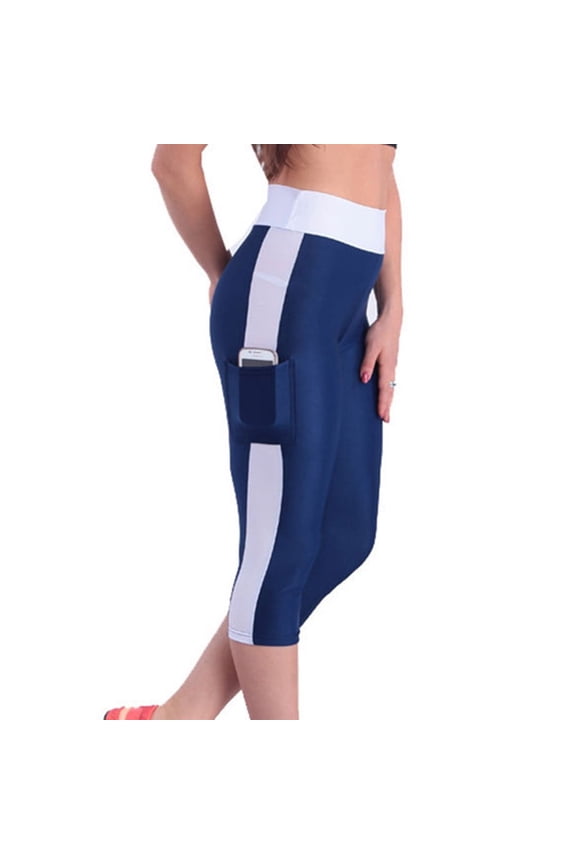 Yoga Pants for Women Plus Size Women's High Waist Yoga Workout Capris Leggings Side Pockets