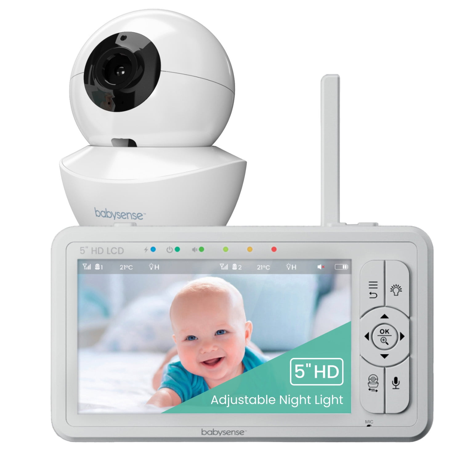Babysense HD Split Screen Video Baby Monitor, 5