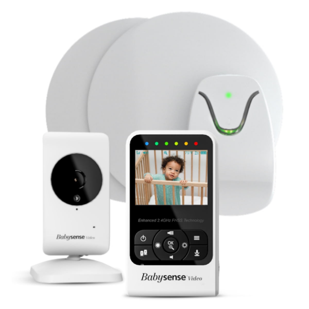 5 HD Split-Screen Baby Monitor, Babysense Video Baby Monitor with