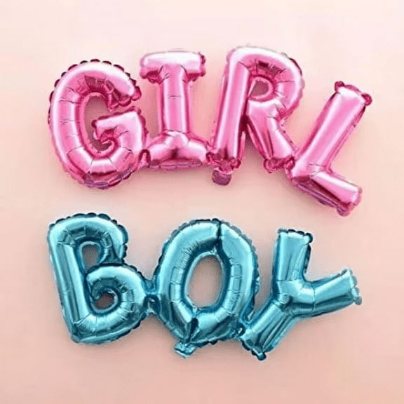 Babyshower reveal party balloons, decoration, team boy Girl party decor, Gender theme, blue and pink, moon, boy or girl sign balloon