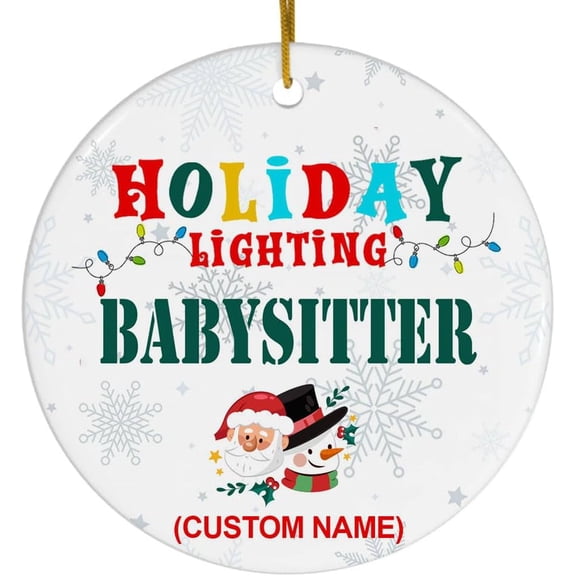 Babysitter Christmas Ornaments 2025 for Women Friendship, Appreciation Gifts for Coworkers - Christmas Decorations Ceramic Ornaments vuKNwg (Babysitter)