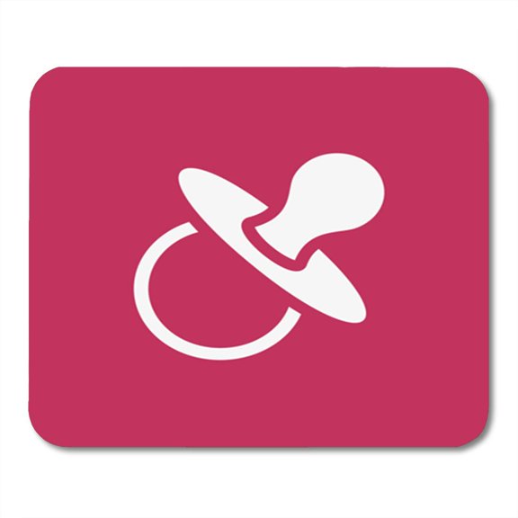 Babysitting Pacifier Minimalistic Flat Solid Pictogram Symbol Baby Calm Mousepad Mouse Pad Mouse Mat 9x10 inch