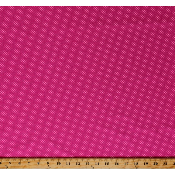 Babyville Boutique P.U.L. PUL Polyurethane Laminate Bright Pink with White Polka Dots 64" Wide Water Resistant Fabric by the Yard (1182240064)