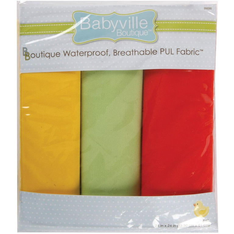 Babyville PUL Waterproof Diaper Fabric 21X24 Cuts 3/Pkg-Neutral Solids,  Pk 1