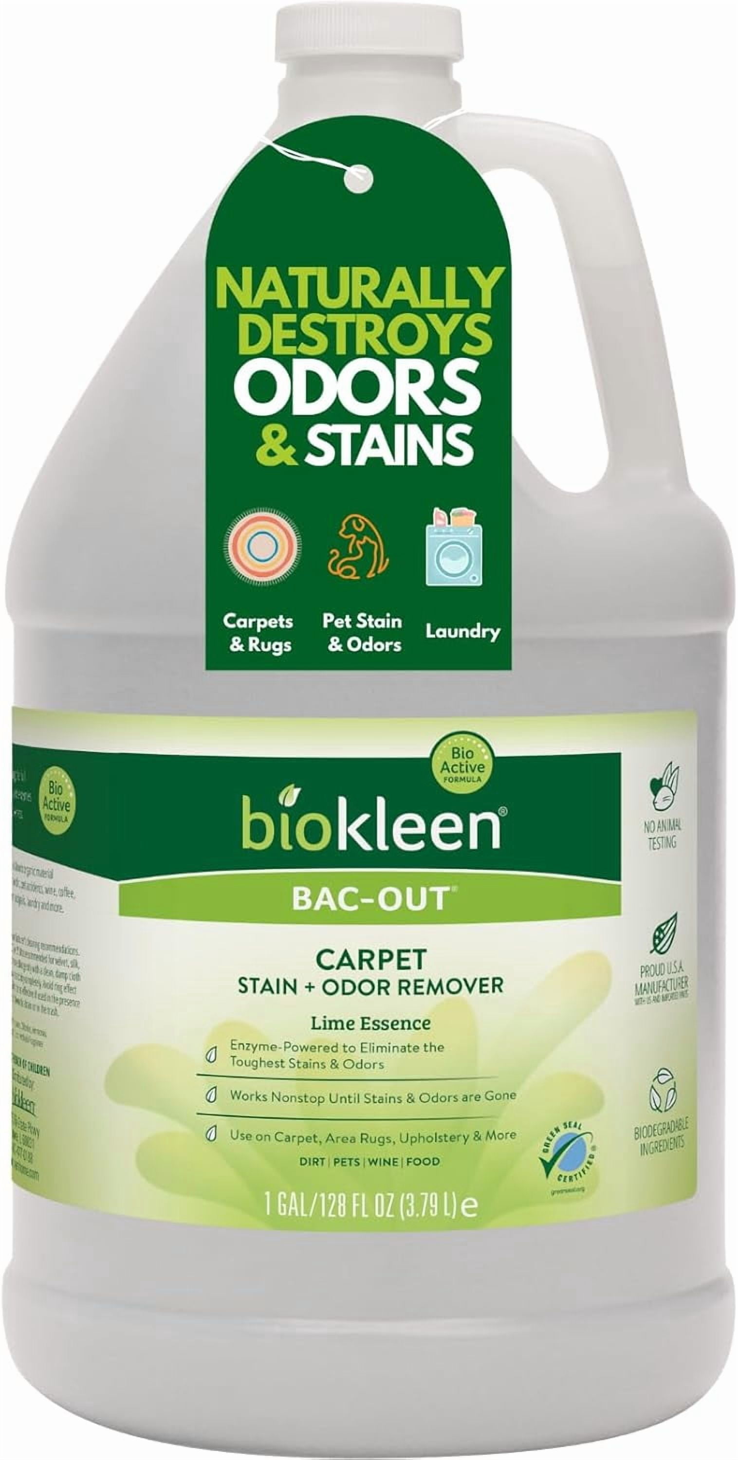 Image showcasing Bac- Enzyme Stain & Odor Remover - 128 Ounces - Destroys Stains & Odors ...