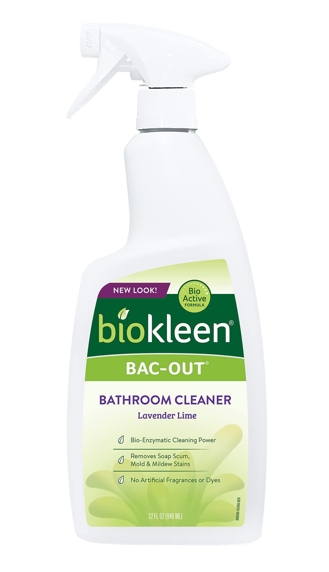 Bac Out, Bathroom Cleaner, Lavender Lime, 32 fl oz (946 ml), Biokleen