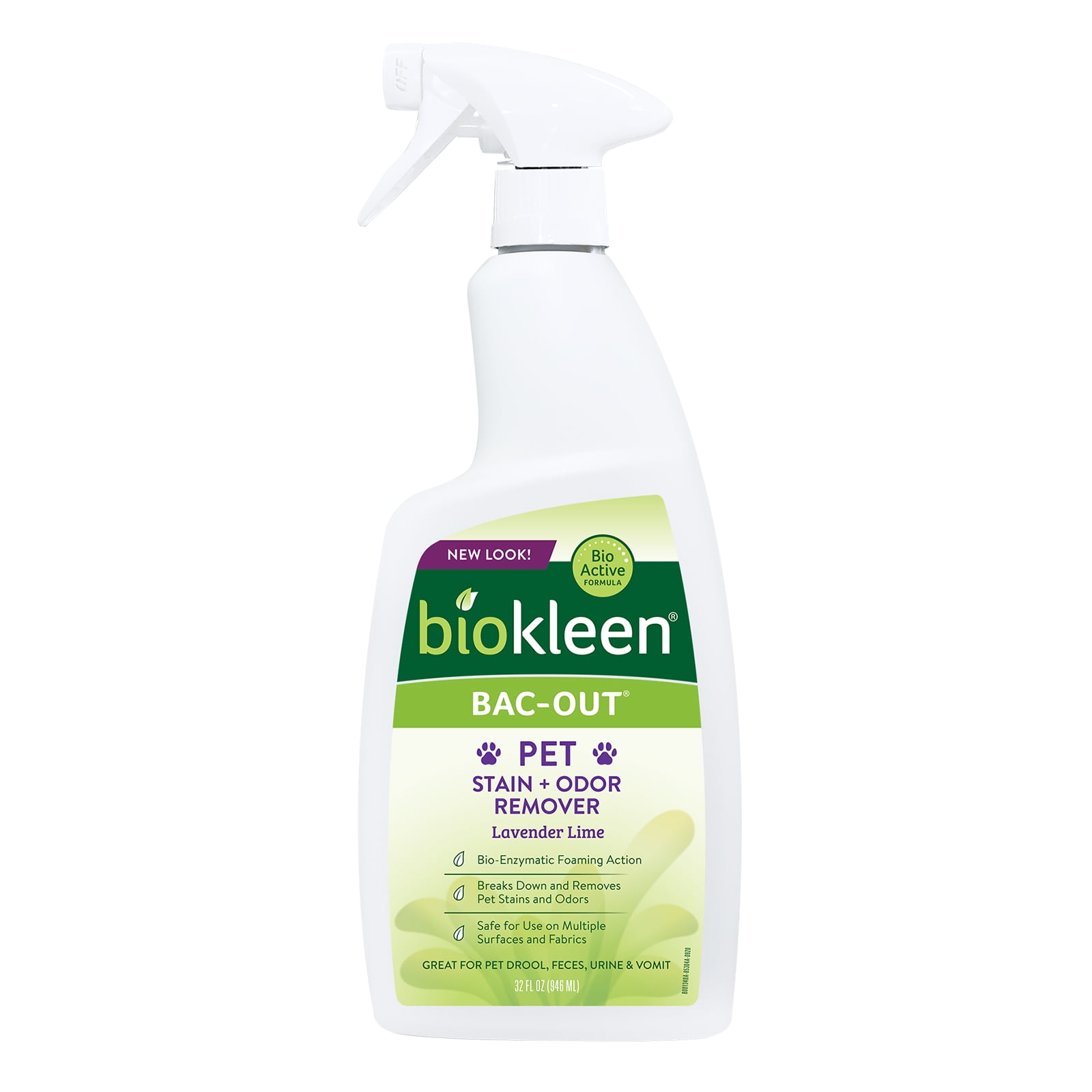 3-pk Biokleen Bac-Out Stain Odor Remover 32oz Eco-Friendly Non-Toxic Plant  Based