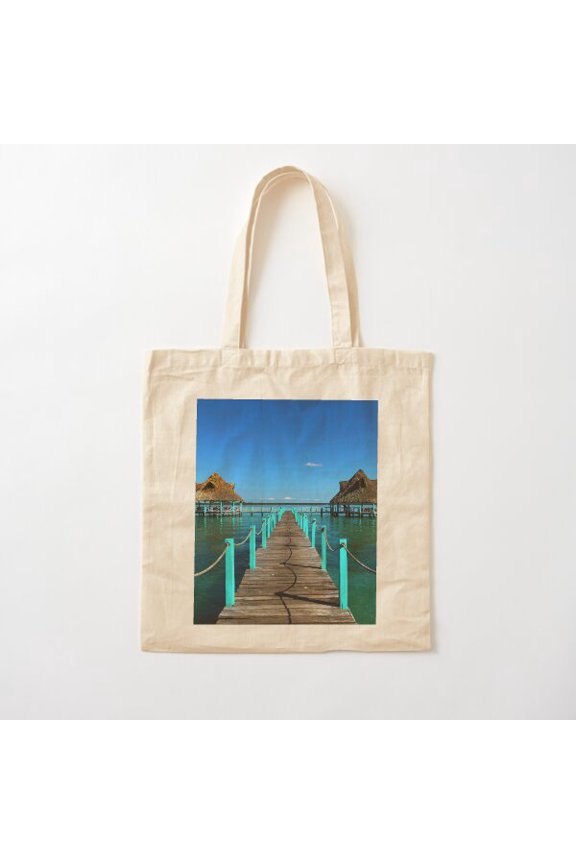 Bacalar, Mexico Canvas Tote Bags, Reusable Shopping Bag