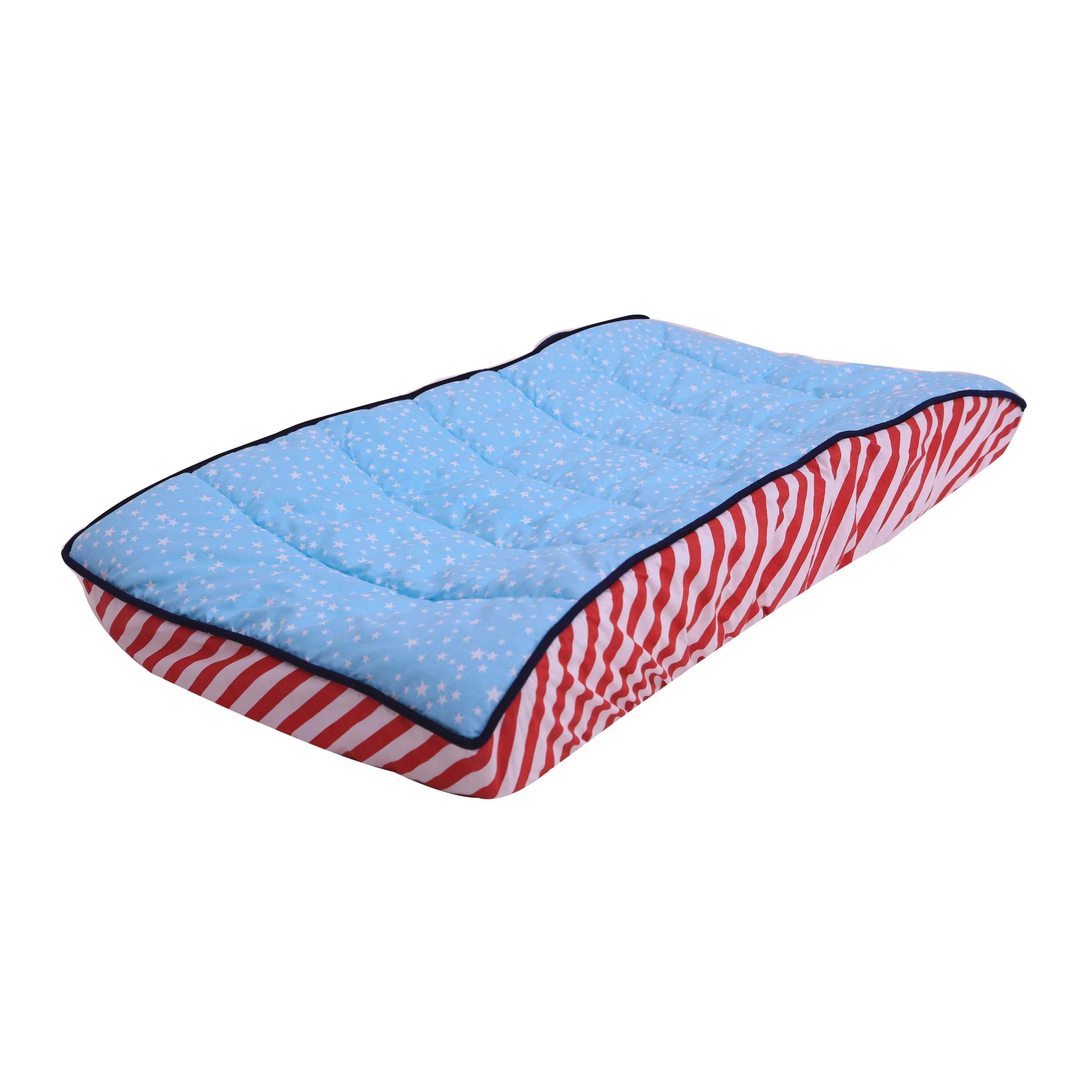 Bacati - Airspace Aqua/Red/Orange/Green/Navy Boys Quilted Changing Pad Cover