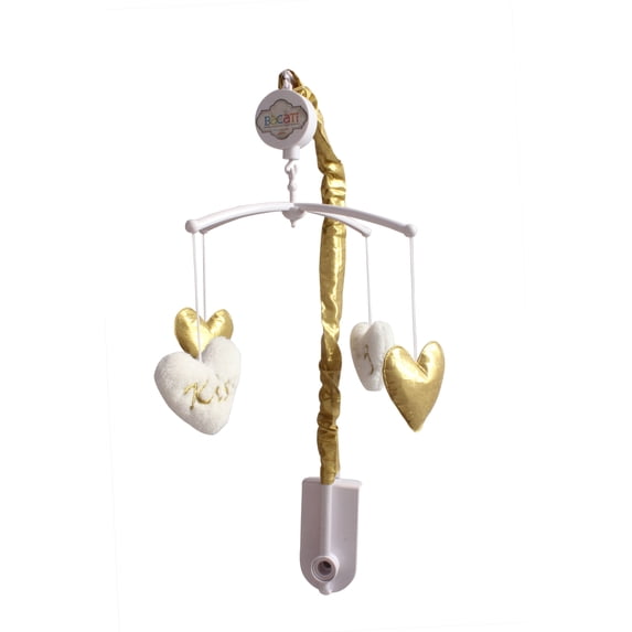 Bacati - Aztec Love Black/Gold Musical Baby Crib Mobile