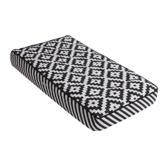 Bacati - Aztec Love Black Neutral Quilted Changing Pad Cover