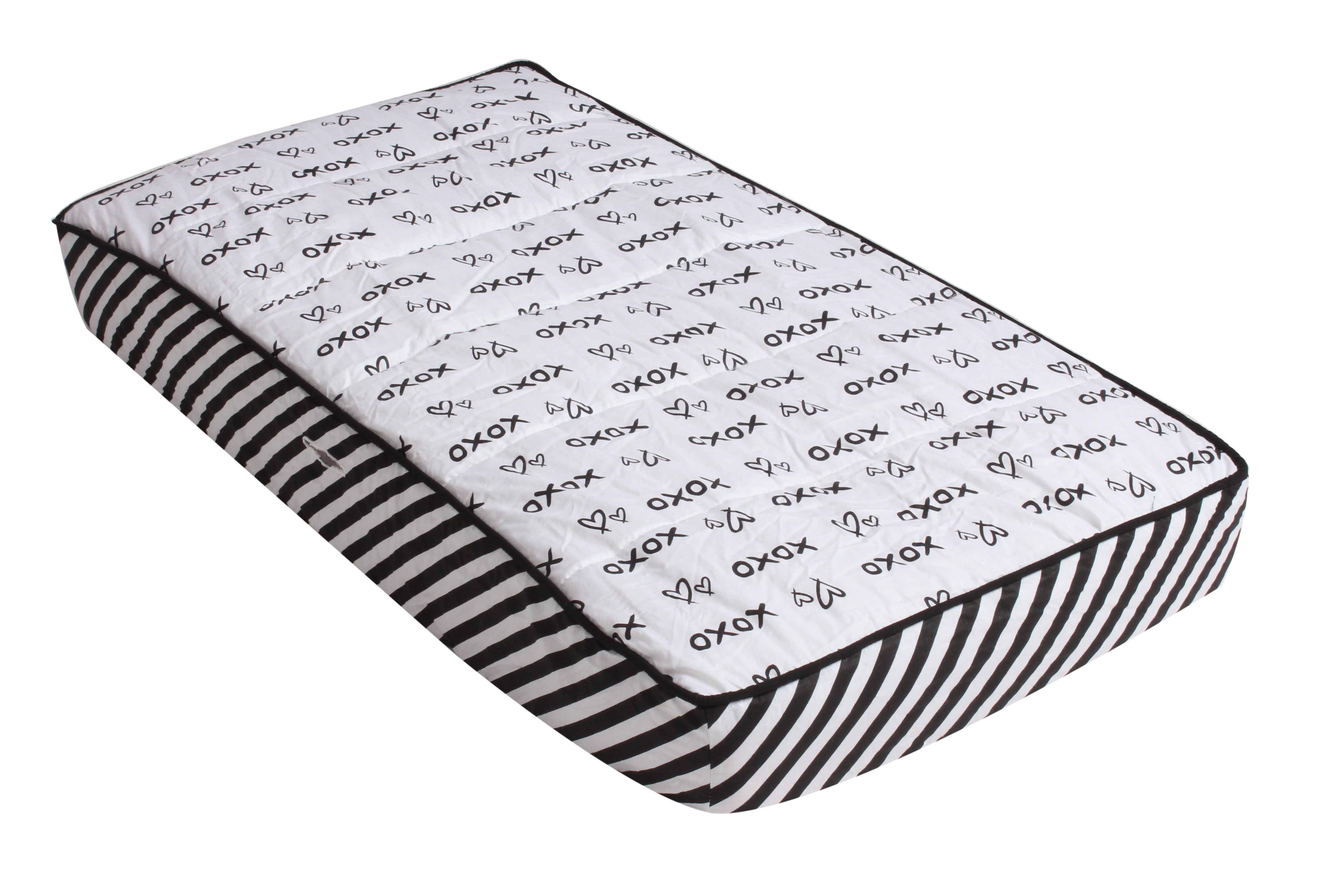 Bacati - Aztec Love Black Neutral Quilted Changing Pad Cover