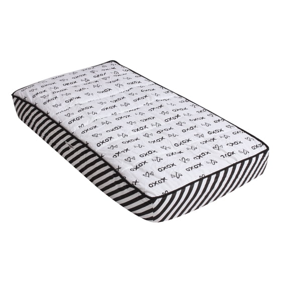 Bacati - Aztec Love Black Neutral Quilted Changing Pad Cover