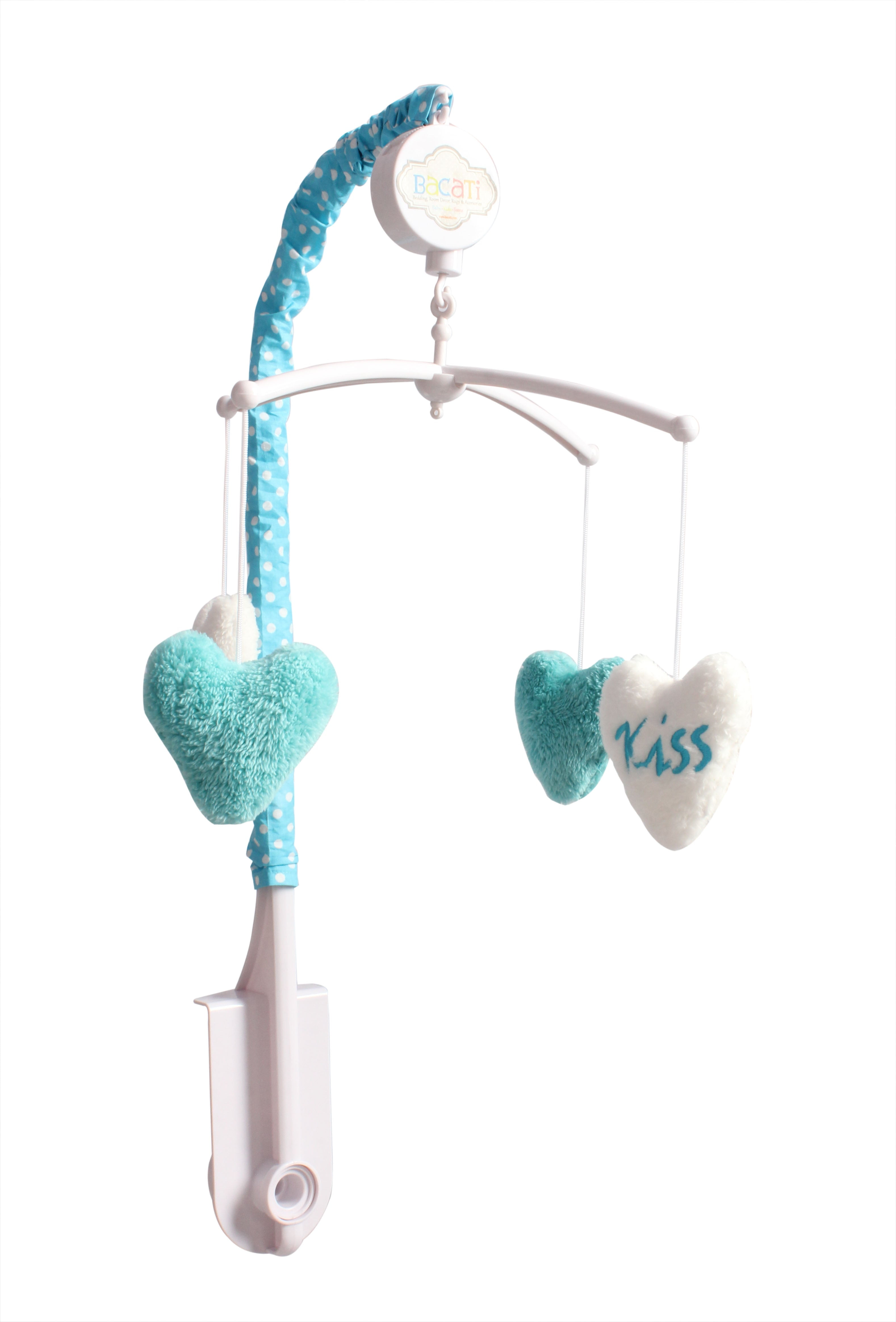 Bacati - Aztec Love Black/Turquoise Musical Baby Crib Mobile