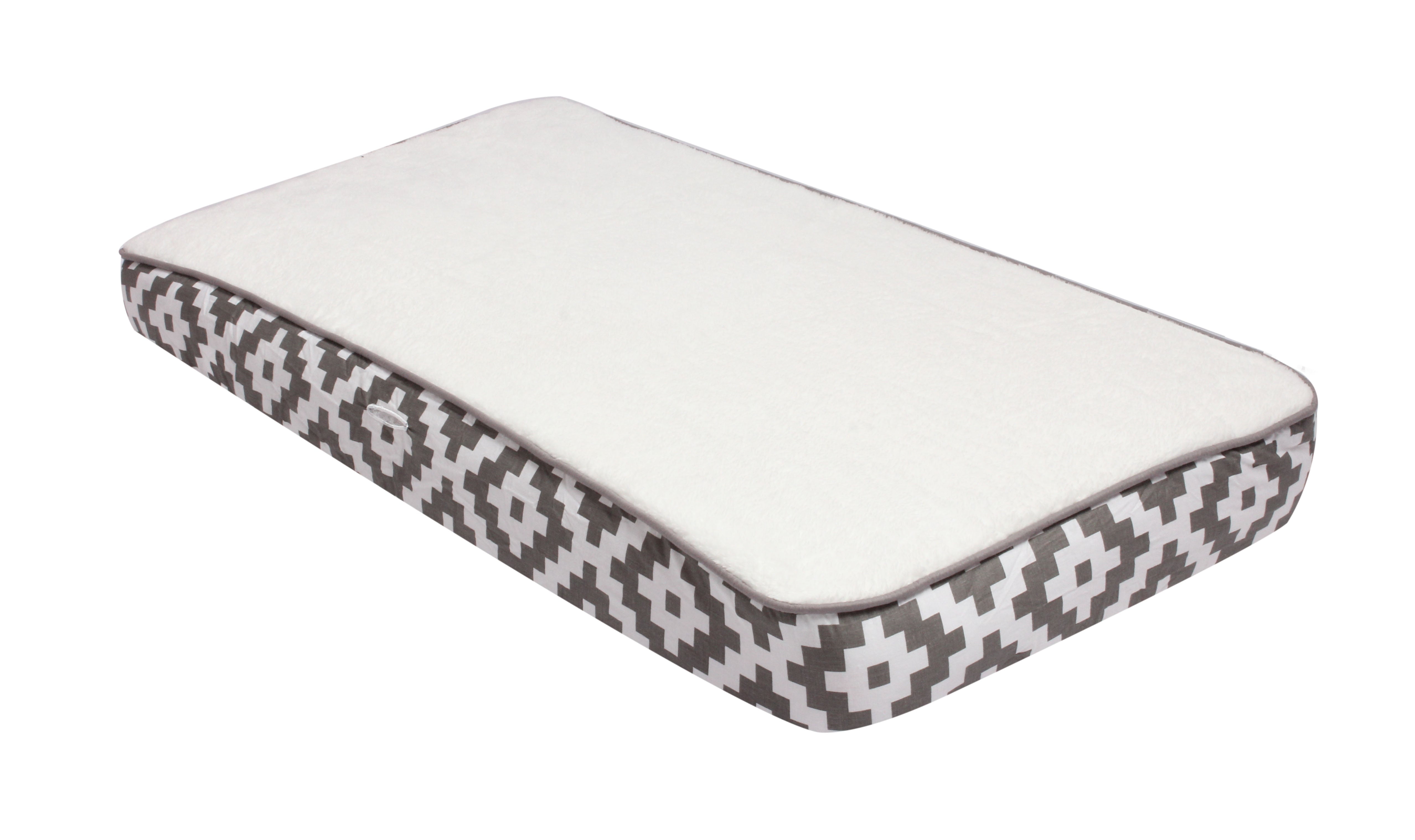 Bacati - Aztec Love Grey Neutral Quilted Changing Pad Cover