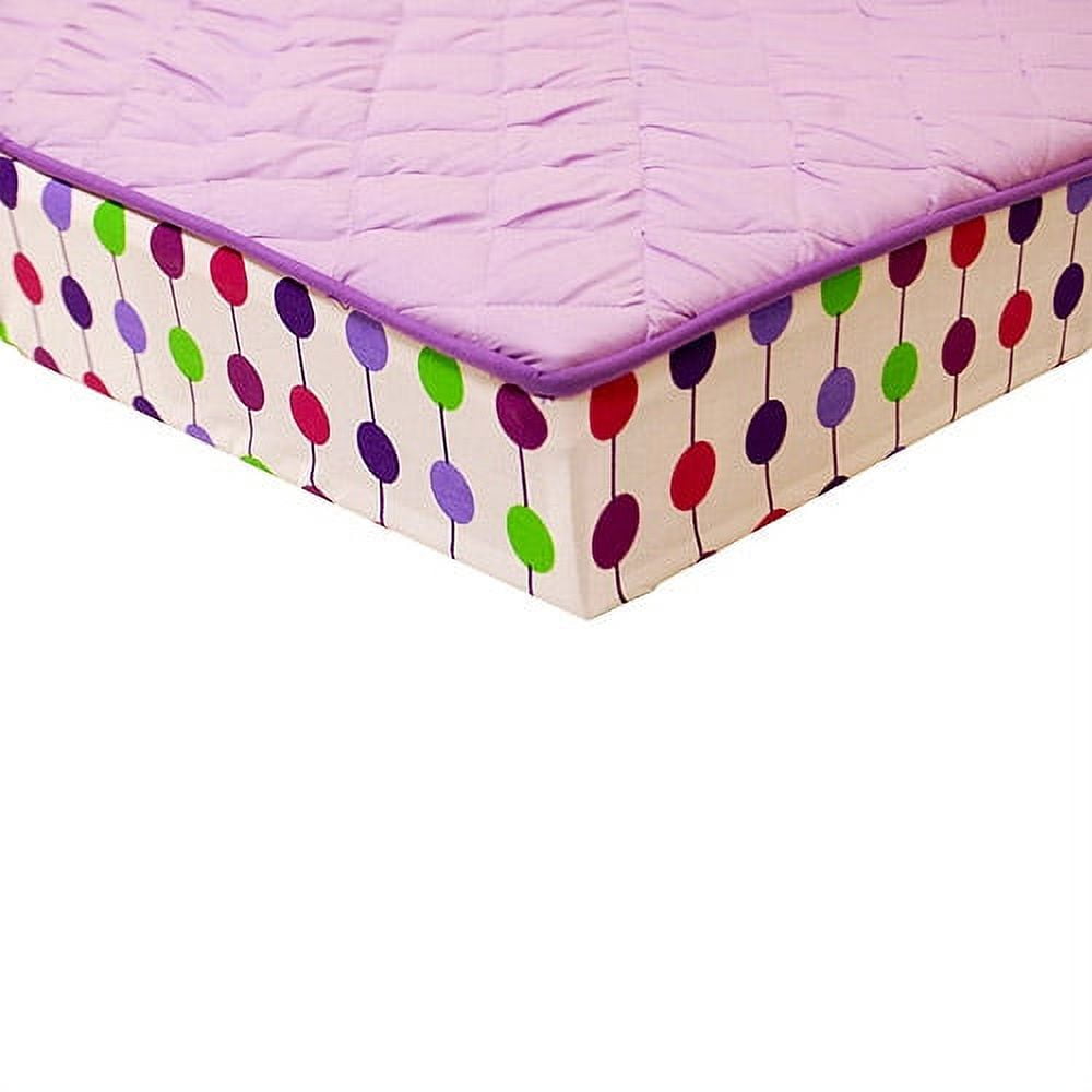 Bacati Botanical Purple/Lilac/Green/Plum Girls Quilted Changing Pad