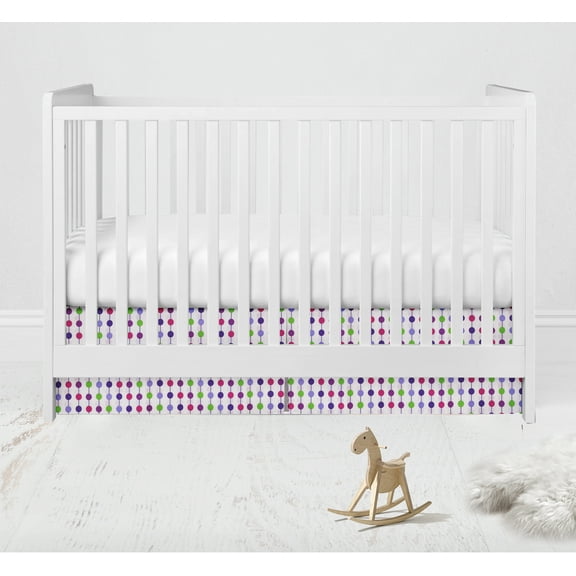Bacati™ Botanical Purple Pearl Crib Skirt Pack