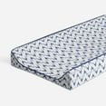 thumbnail image 1 of Bacati - Bucks Navy Quilted Muslin Changing Pad Cover, 1 of 10