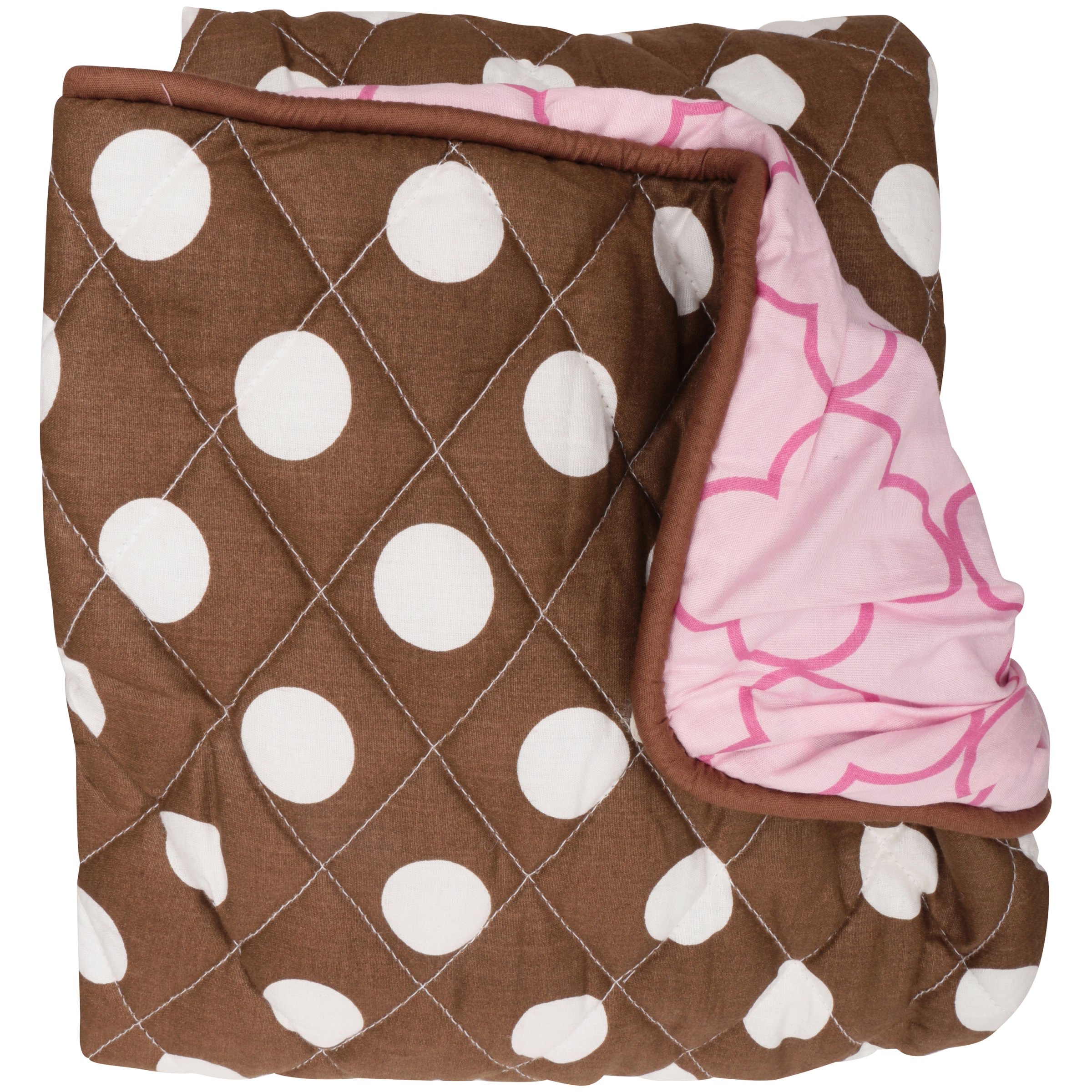 Bacati Butterflies Pink/Chocolate Changing Pad Cover - image 1 of 5