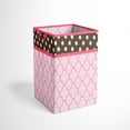 thumbnail image 1 of Bacati - Butterflies Girls Nursery Kids Storage Items, Pink/Chocolate, 1 of 5