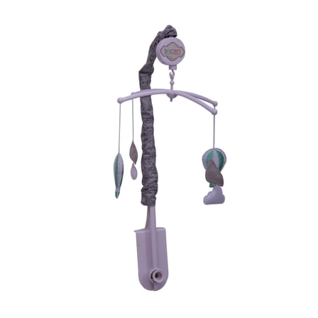 Bacati - Clouds in the City Mint/Grey Musical Mobile