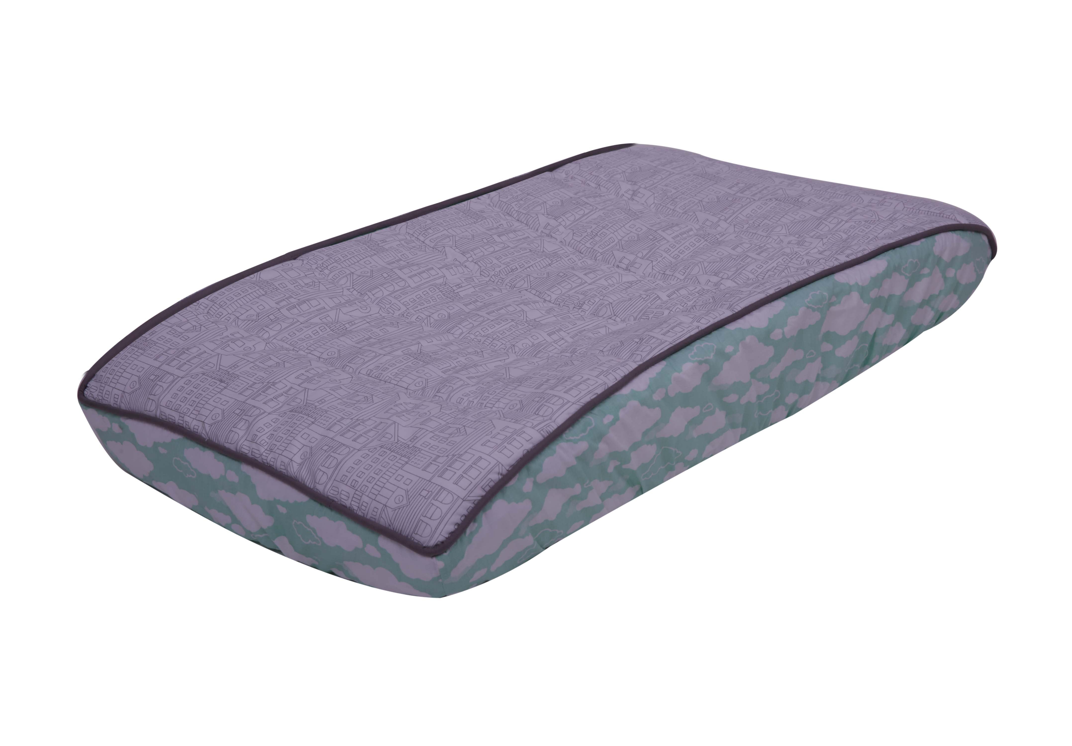 Bacati - Clouds in the City Mint/Grey Quilted Changing Pad Cover