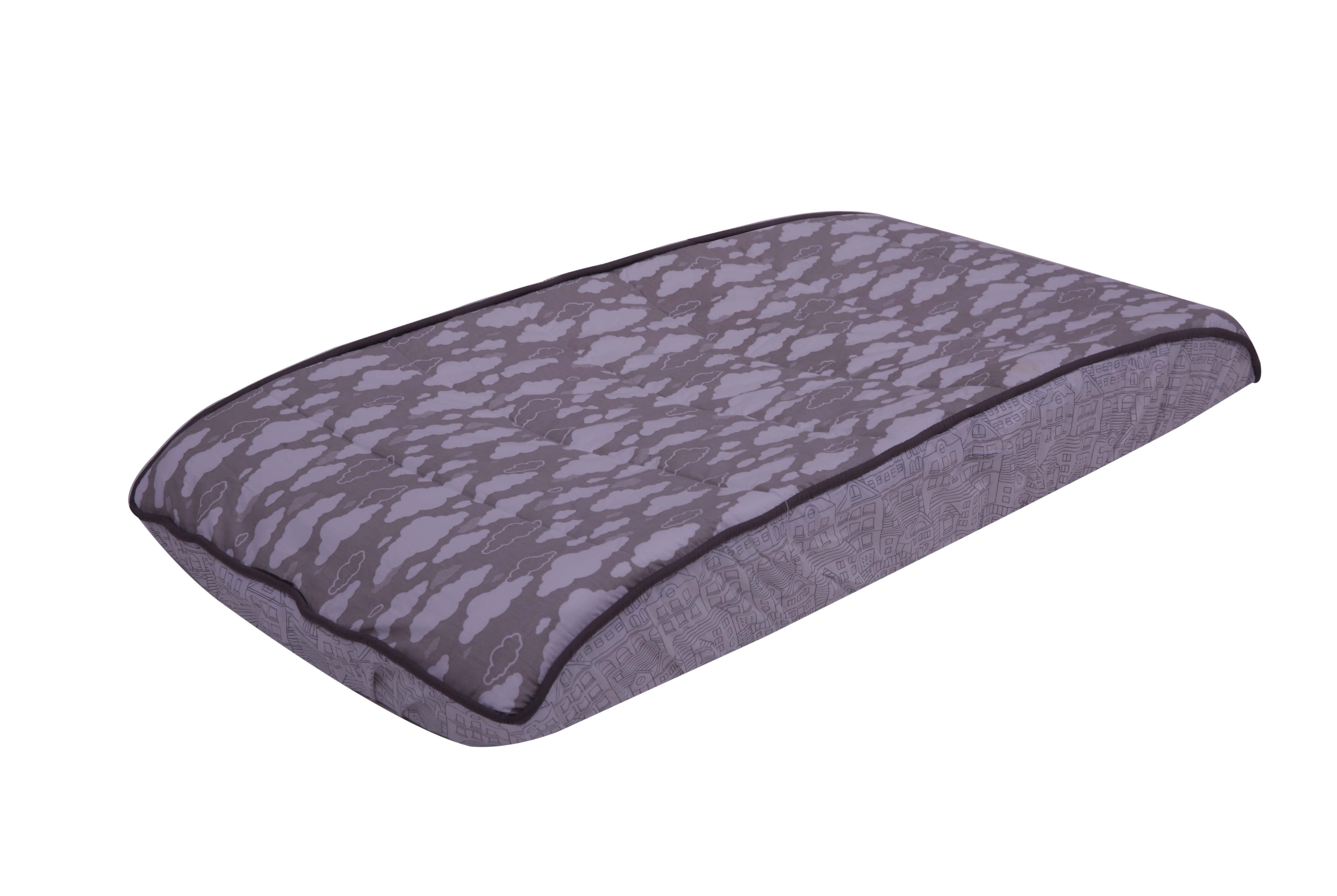 Bacati - Clouds in the City White/Grey Clouds Quilted Changing Pad Cover