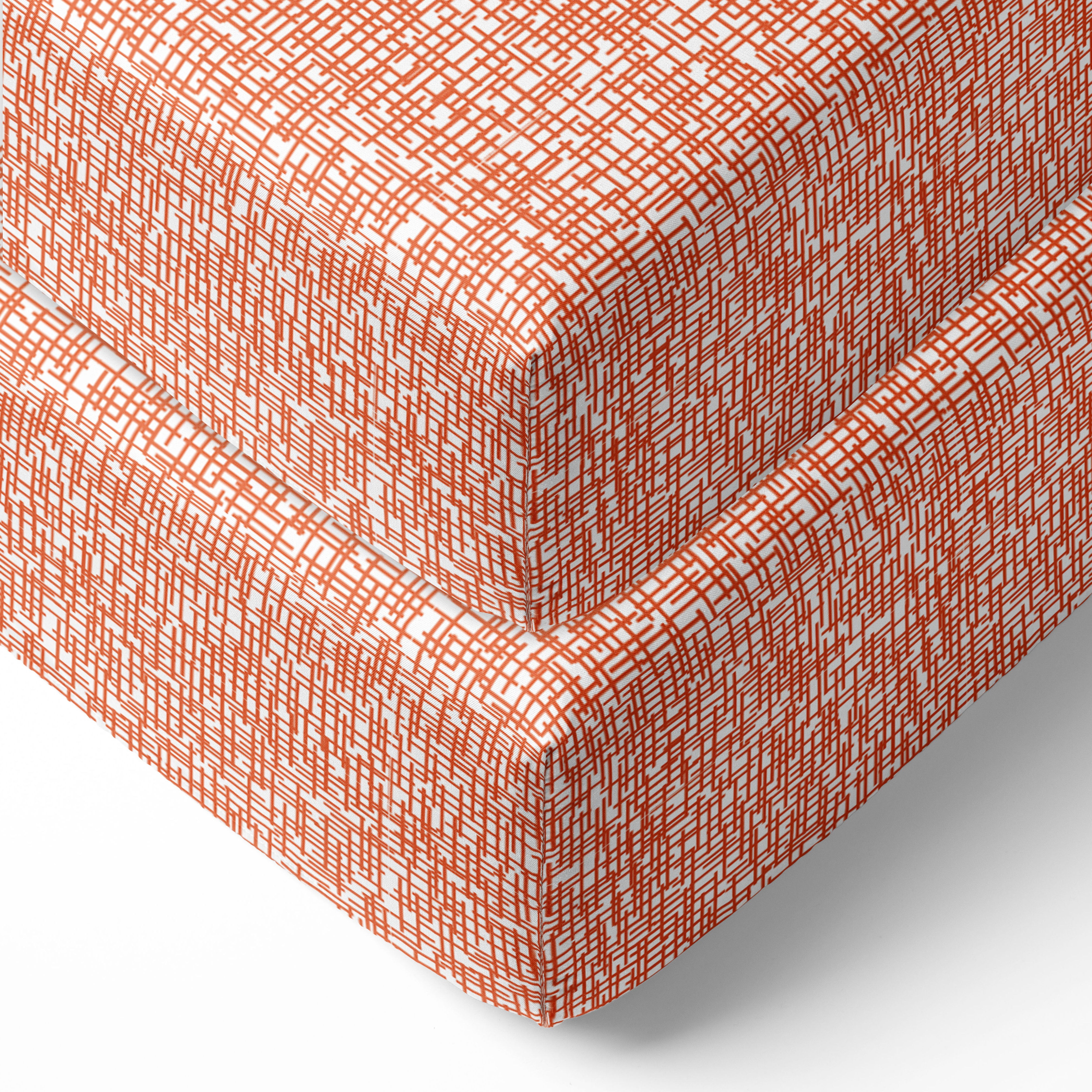 Bacati - Crib or Toddler Bed Fitted Sheet, Construction, Yellow/Orange/Grey/Blue