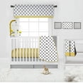 Bacati Dots/Pin Stripes Gray/Yellow Girls 10Piece Nursery in a Bag