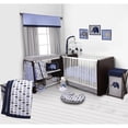 thumbnail image 1 of Bacati Elephants 10 Piece Crib Bedding Set, Blue/Gray, 1 of 8