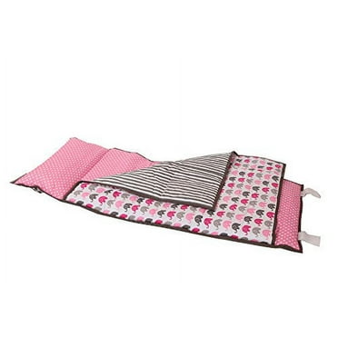 Bacati - Elephants Nap Mat (Pink/Grey)