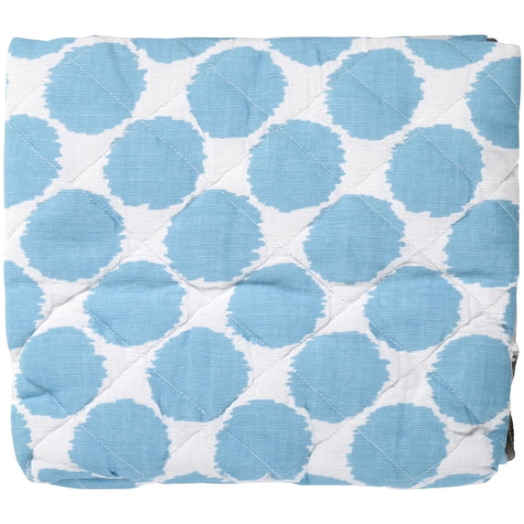 Bacati Grey Zigzag Blue Dots Changing Pad Cover