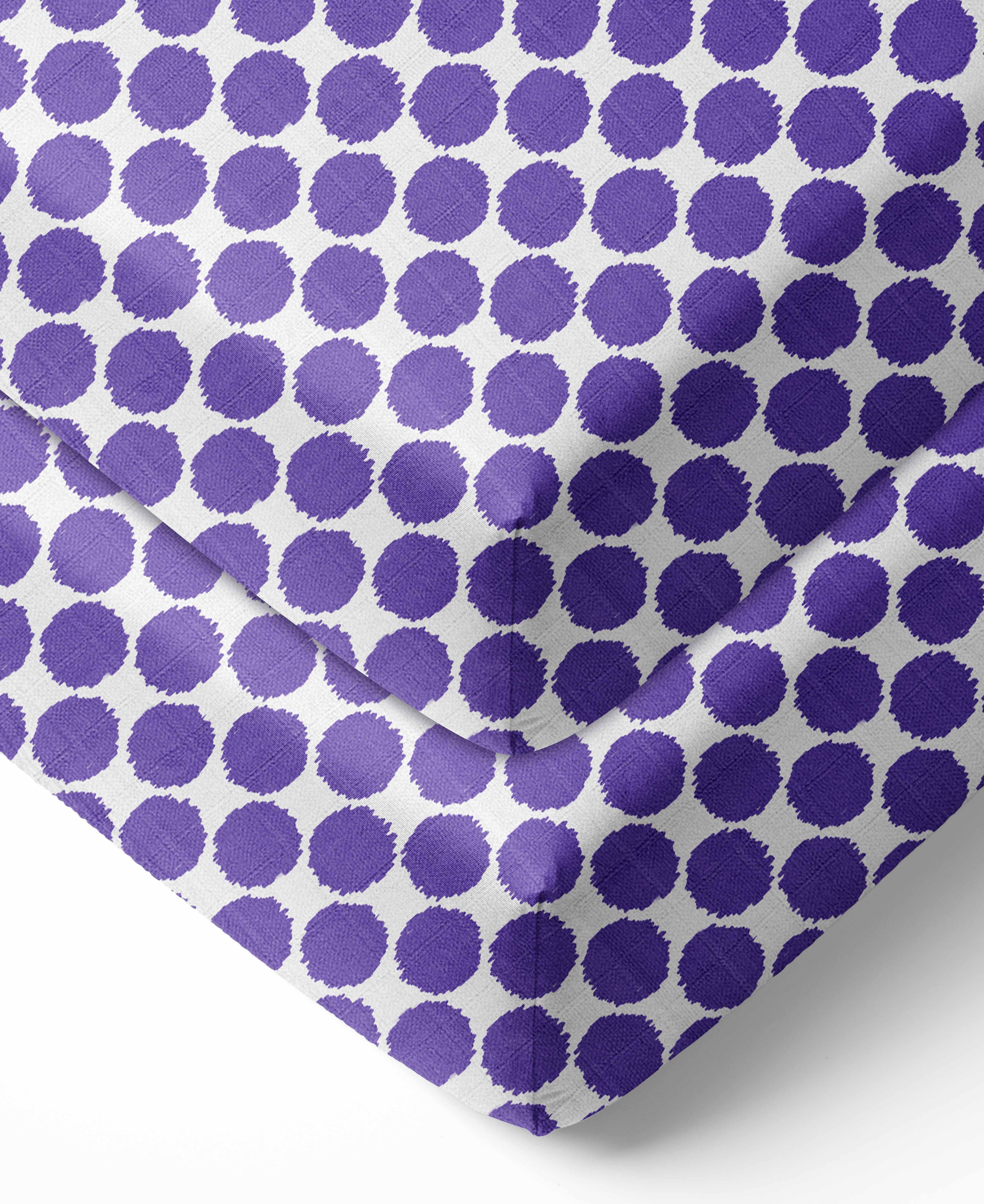 Bacati - Ikat Dots Crib/Toddler Bed Fitted Sheets 100% Cotton Muslin 2 Pack, Available in Multiple Colors