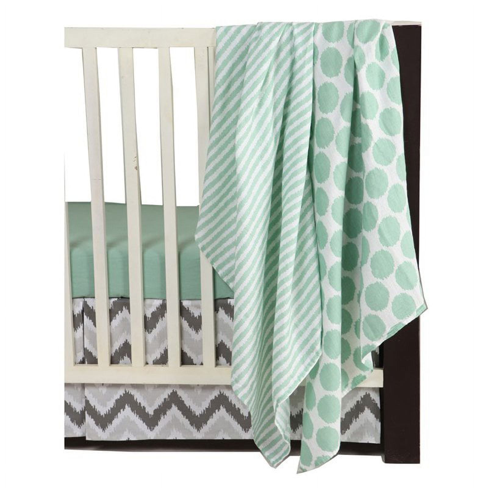 Bacati Ikat Dots / Stripes 4 Piece Crib Set