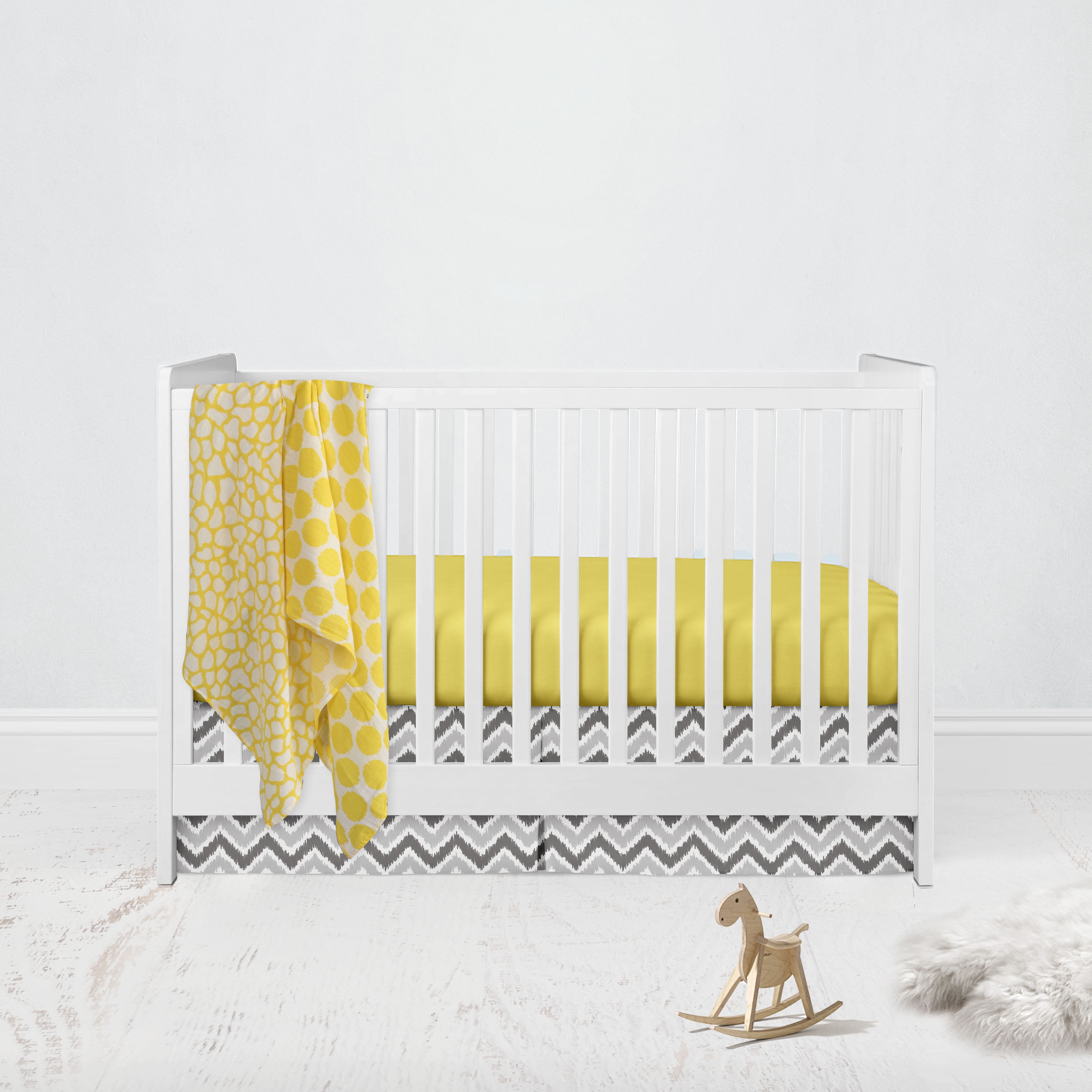 Mustard yellow crib sheet cheap