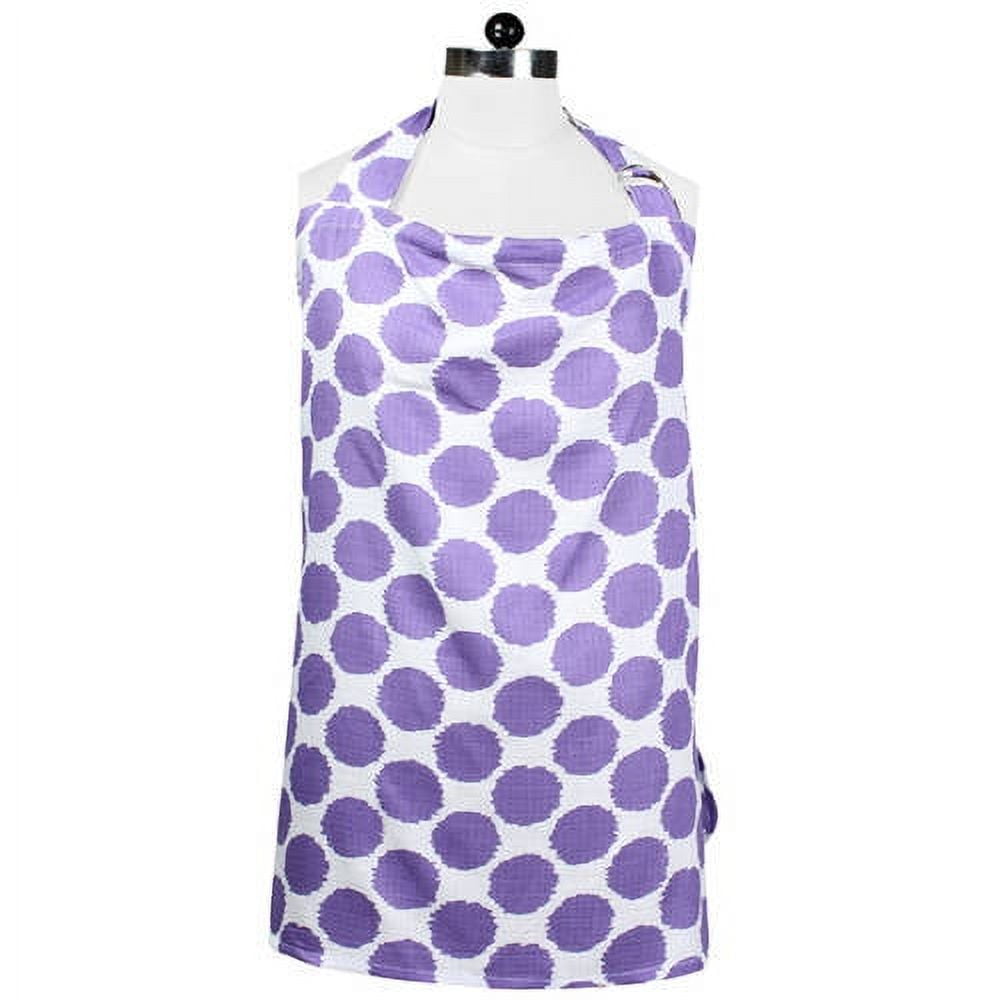 Bacati Ikat Lilac Dots 100 Percent Cotton Breathable Muslin Breastfeeding/Nursing Privacy Cover