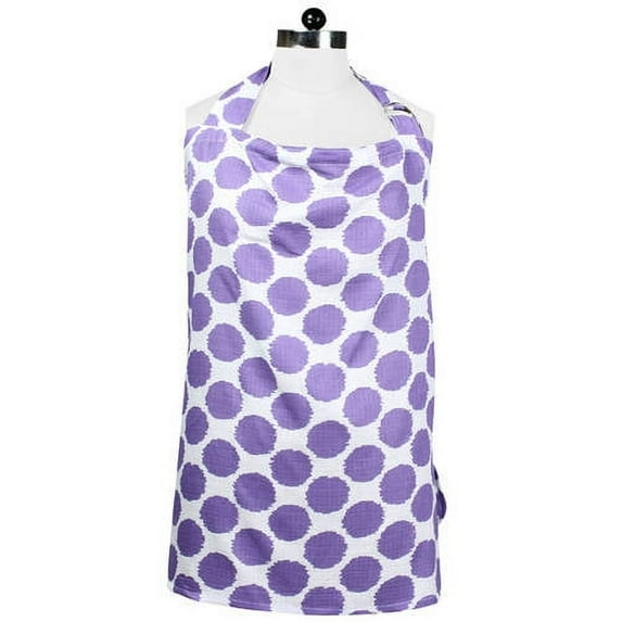 Bacati Ikat Lilac Dots 100 Percent Cotton Breathable Muslin Breastfeeding/Nursing Privacy Cover