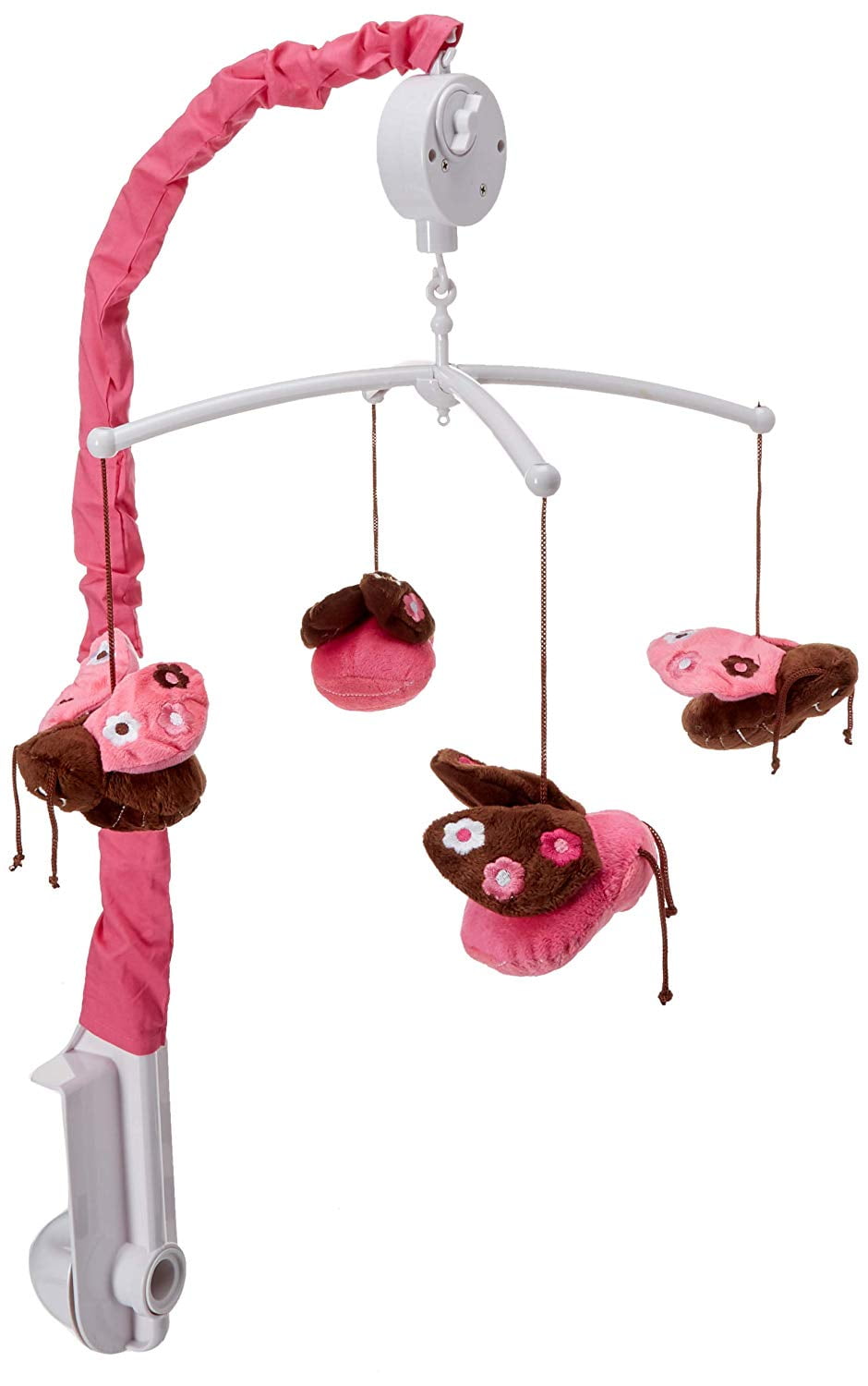 Bacati - Ladybugs Pink/Chocolate Musical Baby Crib Mobile