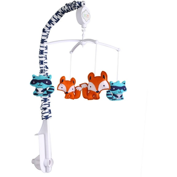 Bacati - Aztec Liam Aqua/Orange/Navy Musical Baby Crib Mobile